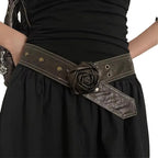 PENDRA Korais Leather Floral Luxury Belt