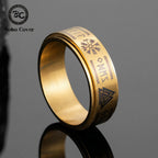 PENDRA Rune Gold Steel Ring