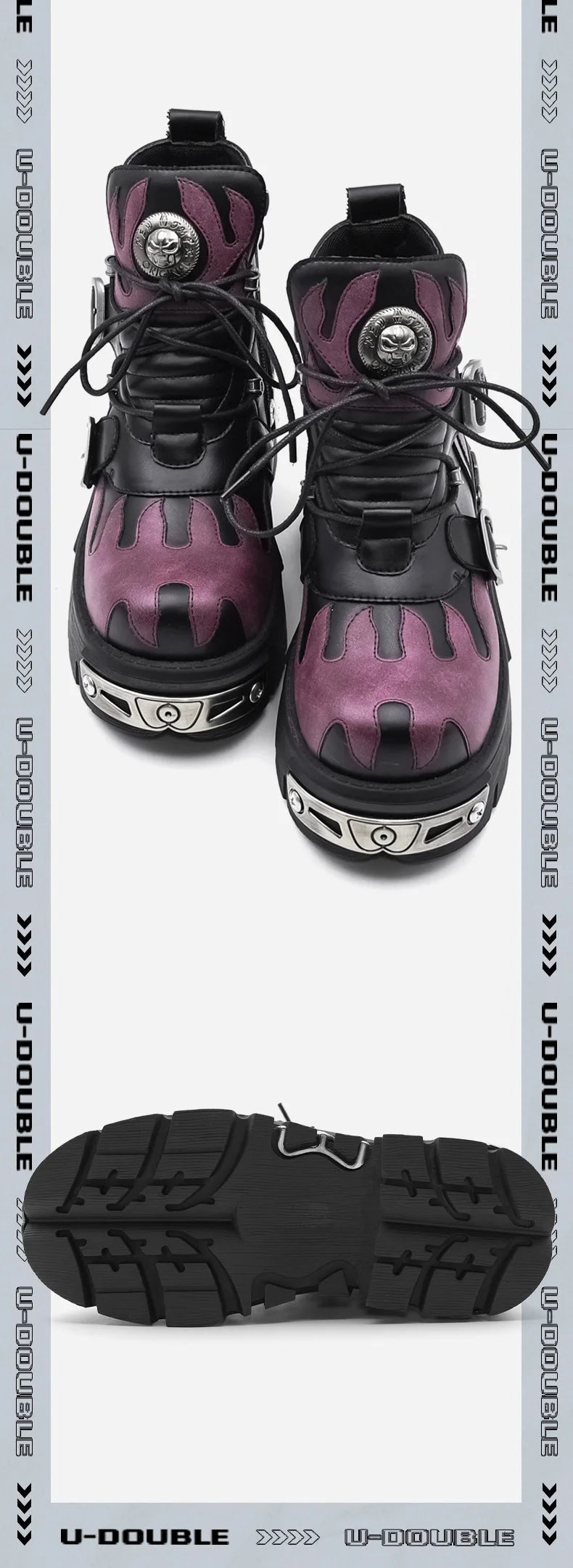 PENDRA Platform Rock Punk Boots