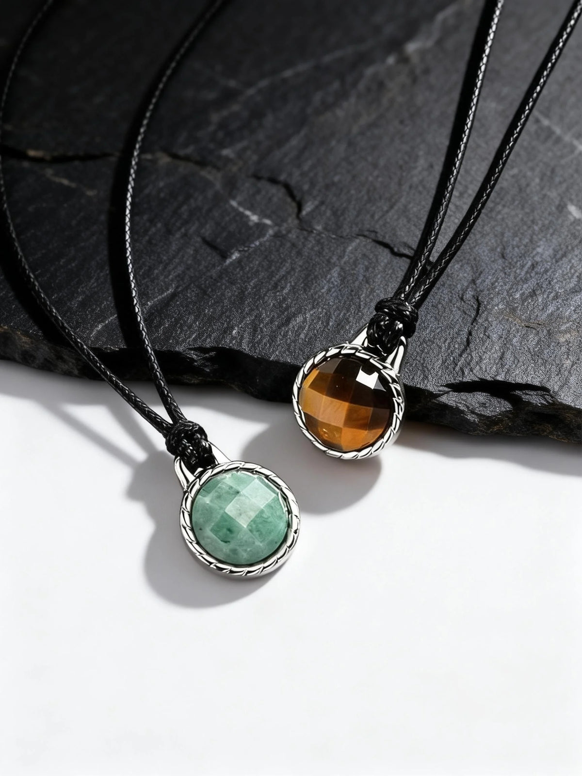 PENDRA Tiger Stone Pendant Necklace