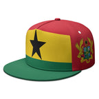 PENDRA Ghana Brimmed Team Gha Republic Nation Ghanaian Photo Flat Brim Cap