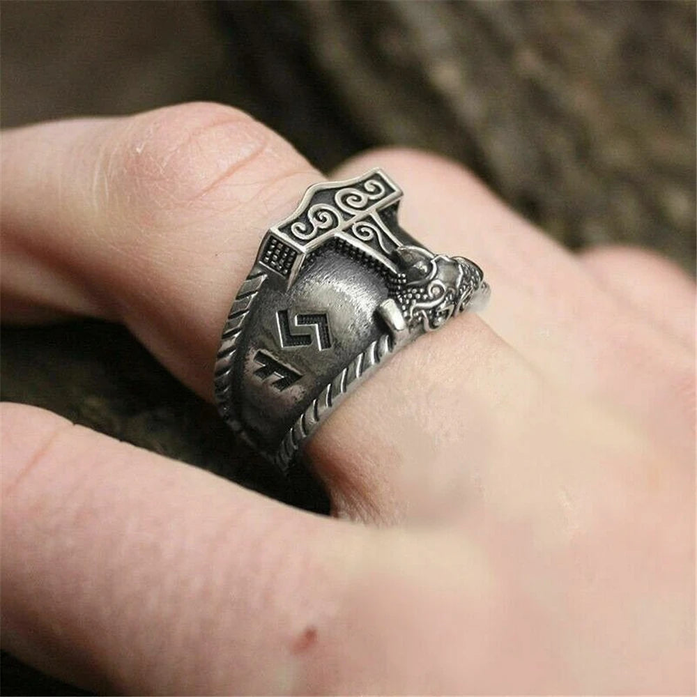 PENDRA Rune Silver Copper Ring