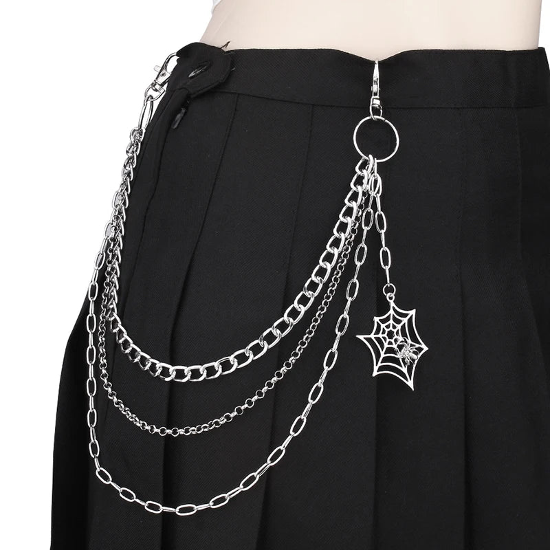 PENDRA Weblink Layered Spider Chain Keychain