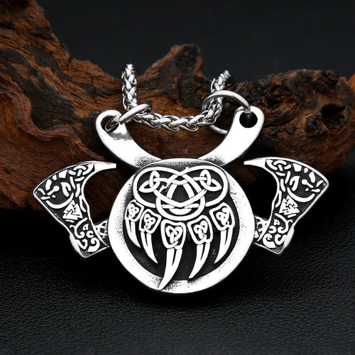 PENDRA Bearclaw Viking Bear Claw Axe Pendant
