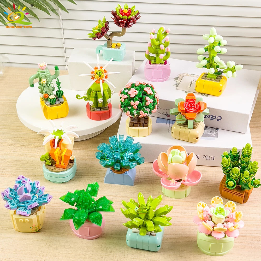 PENDRA Succulent Potted Floral Building Set