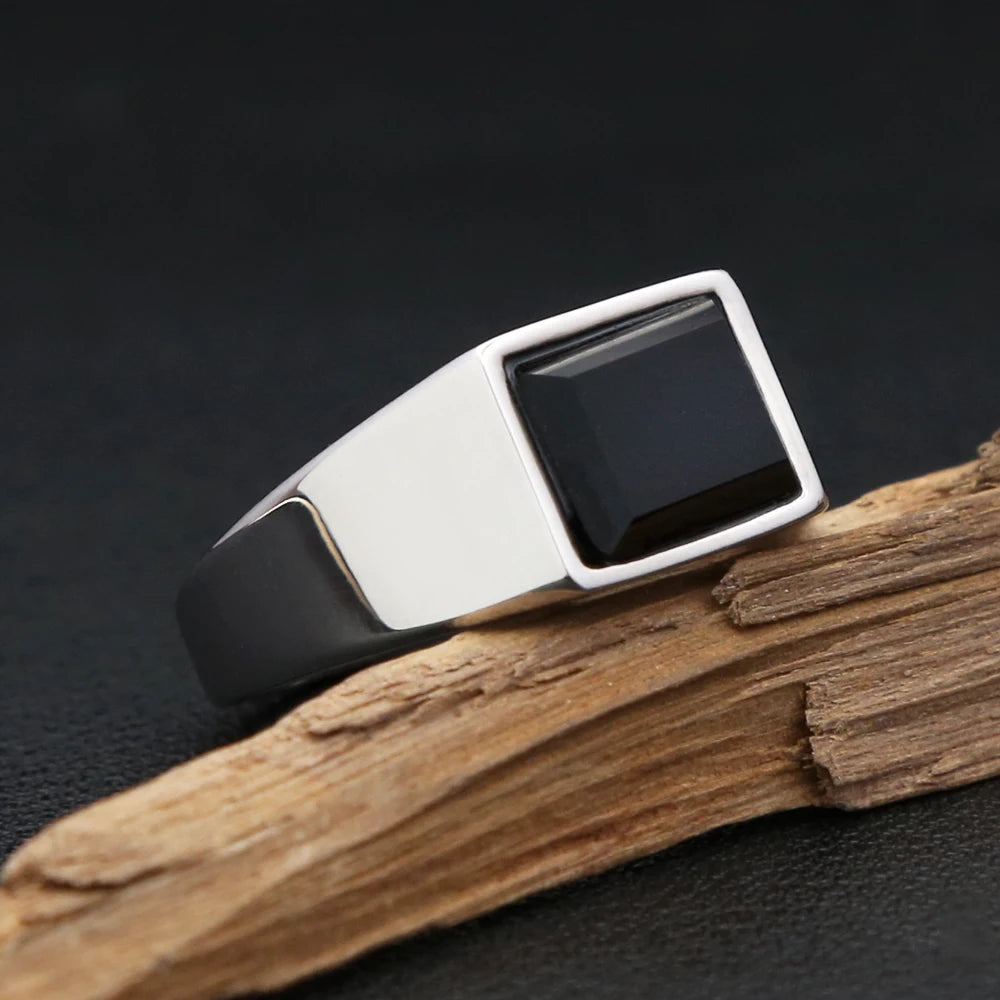 PENDRA Squareforge Gothic Square Signet Ring