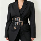 PENDRA Koraessa Leather Black Punk Corset Belt