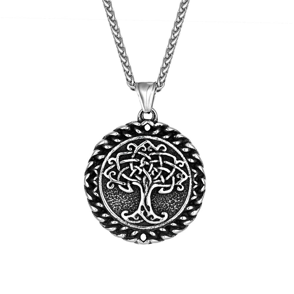 PENDRA Tree Life Rune Viking Necklace