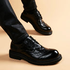 PENDRA Leather Lace Platform Shoes