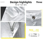 Spring New Ripped Jeans Men's Slim-fitting Elastic Simple Solid Casual Trousers Trendy Men's Trousers White Denim Jeans Hombre
