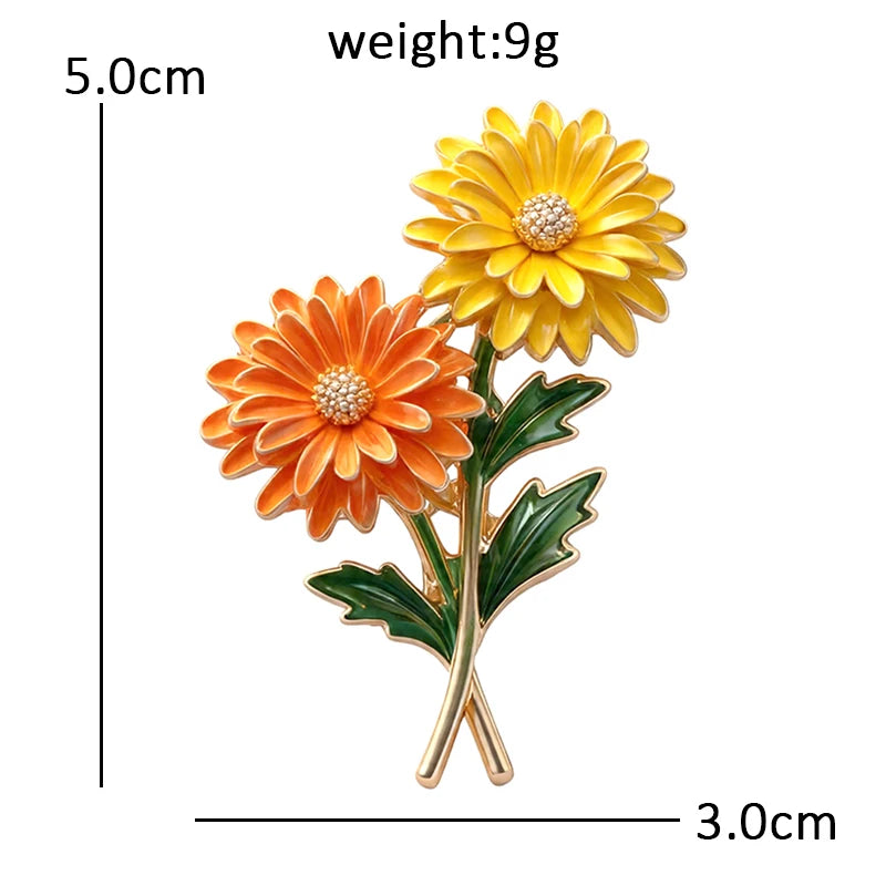 PENDRA Flora April Birthday Flower Brooch