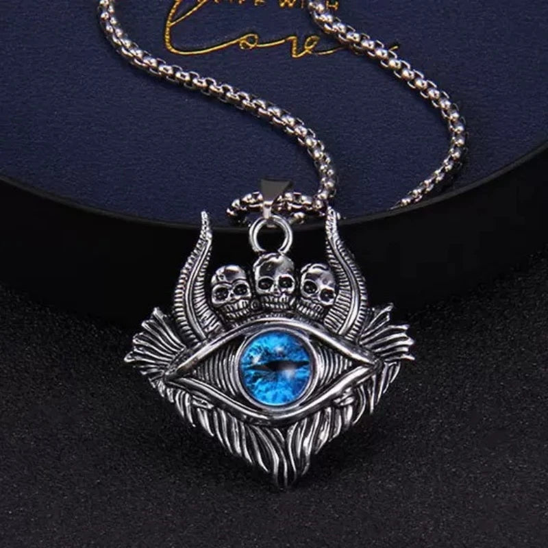 PENDRA Demoneye Stainless Steel Devil Eye Pendant