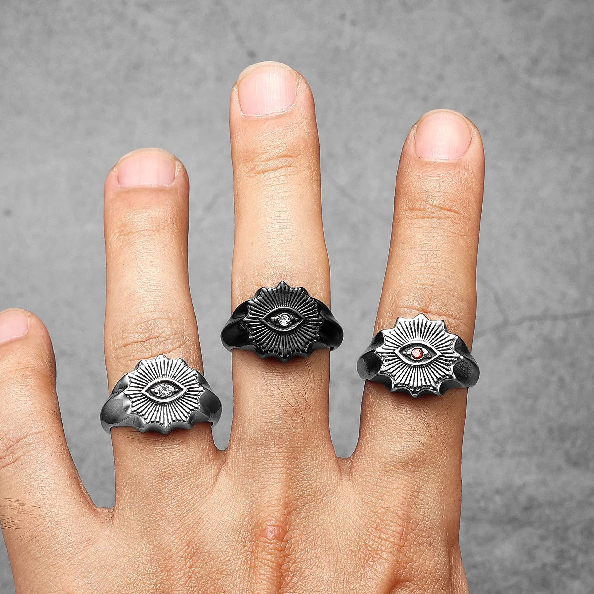 PENDRA Masonic Illuminati Eye Steel Ring