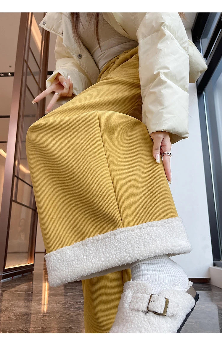 PENDRA Corduroy Splicing Lamb Pants