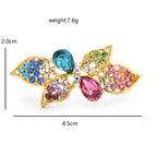 PENDRA Prismia Multicolor Rhinestone Flower Brooch