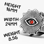 PENDRA Masonic Illuminati Eye Steel Ring