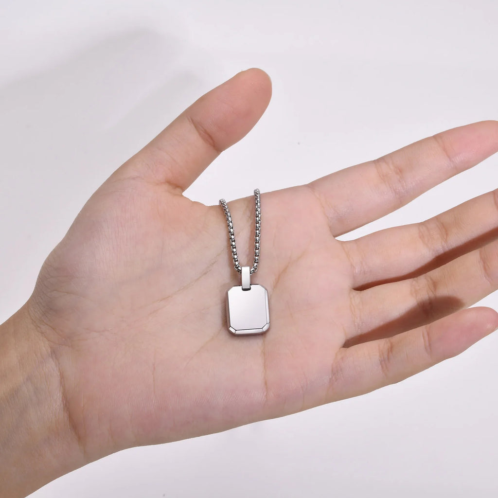 PENDRA Square Box Pendant Necklace