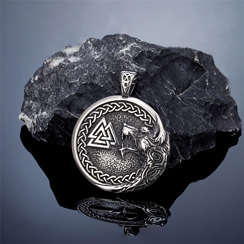 PENDRA Celtic Knot Rune Pendant Necklace
