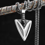 PENDRA Wolf Spearhead Steel Necklace