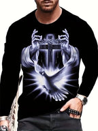 PENDRA Printed Long Sleeve God T-Shirt