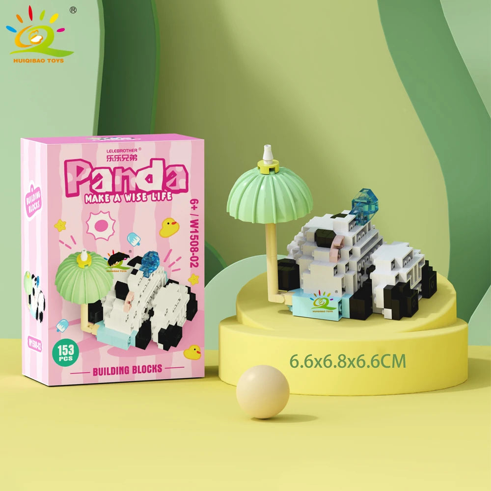 PENDRA Cute Panda Micro Building Set