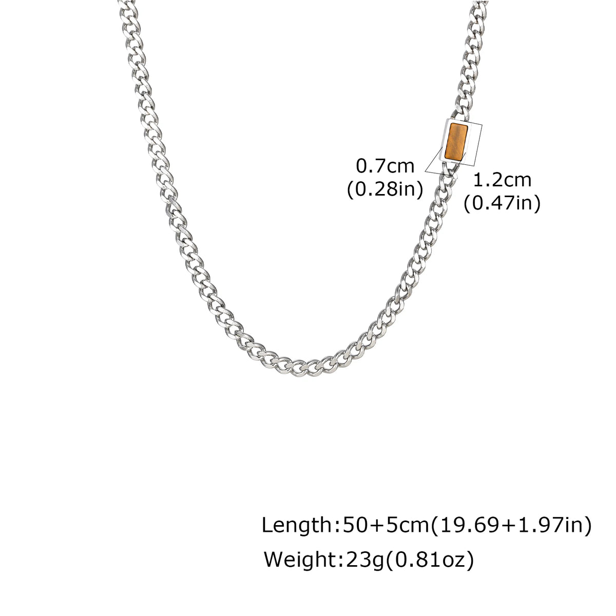 PENDRA Cuban Stone Link Chain Necklace