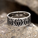 PENDRA Celtic Knot Rune Futhark Ring