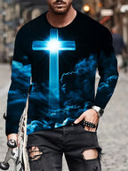 PENDRA Printed Long Sleeve God T-Shirt