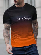 PENDRA Printed Sports Gradient T-Shirt