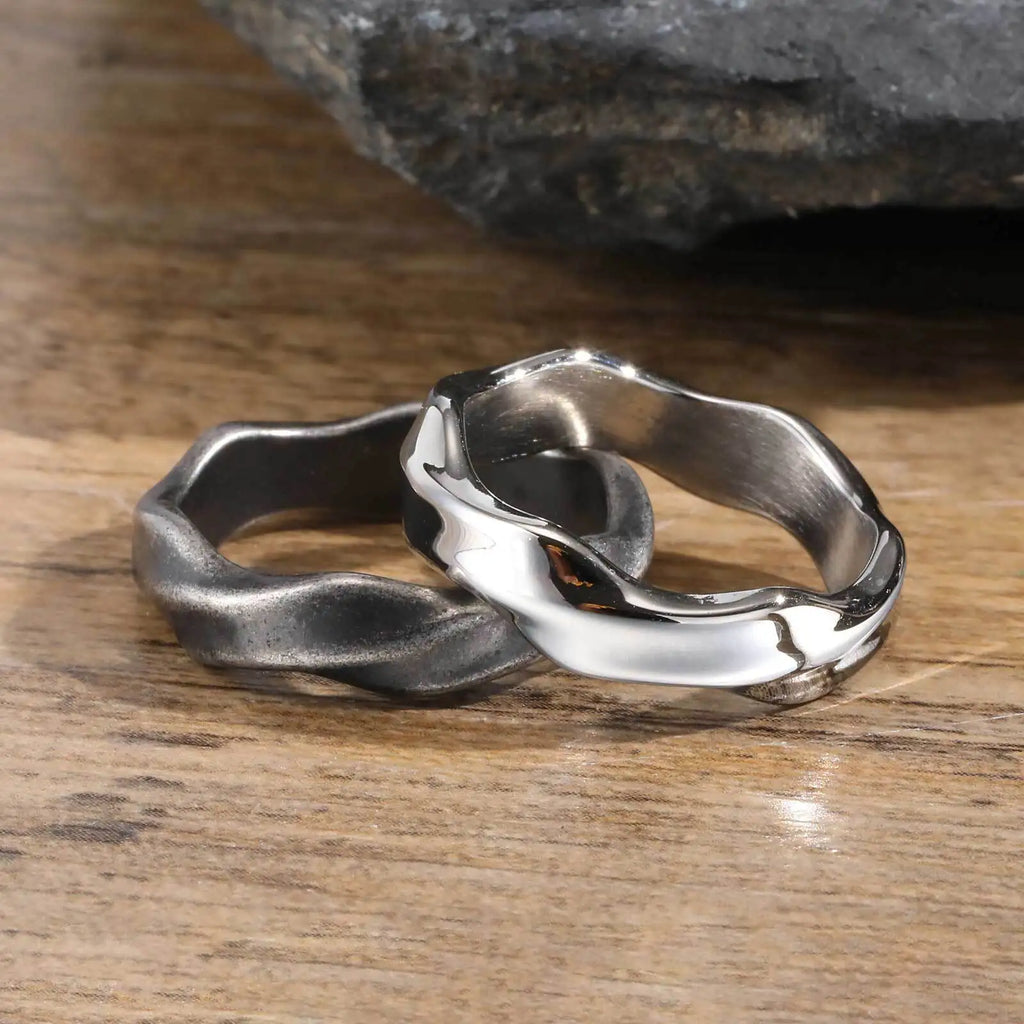 PENDRA Mobius Grey Love Steel Ring