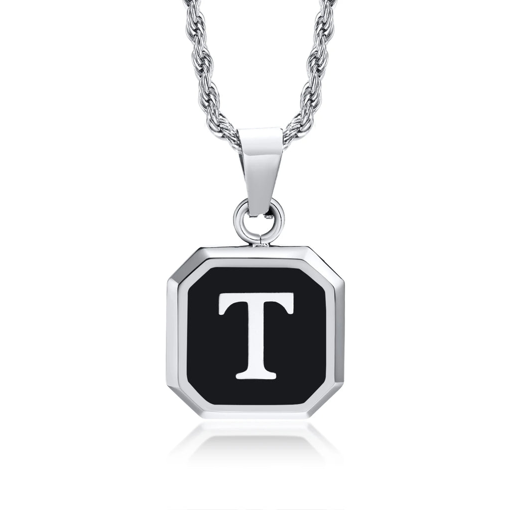PENDRA Square Twisted Pendant Necklace