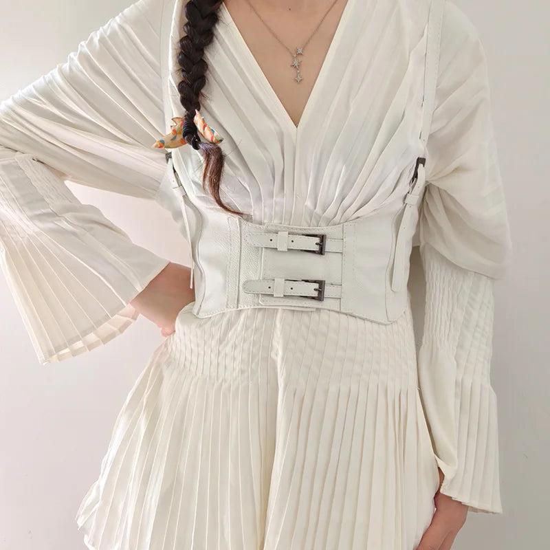 PENDRA Bellaarae Leather Punk Wide Corset Belt