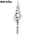 PENDRA Seashell Conch Stainless Steel Brooch