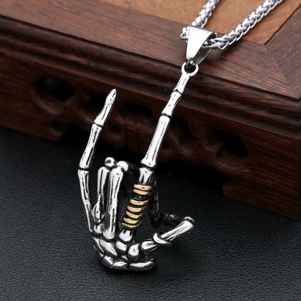 PENDRA Skullgesture Gothic Skull Gesture Pendant