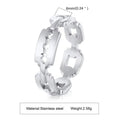 Punk Blade Ring for Men Boys,Minimalist Waterproof Stainless Steel Metal Ring,Stylish Anniversary Gift