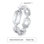 Punk Blade Ring for Men Boys,Minimalist Waterproof Stainless Steel Metal Ring,Stylish Anniversary Gift