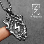 PENDRA Rune Branch Steel Necklace