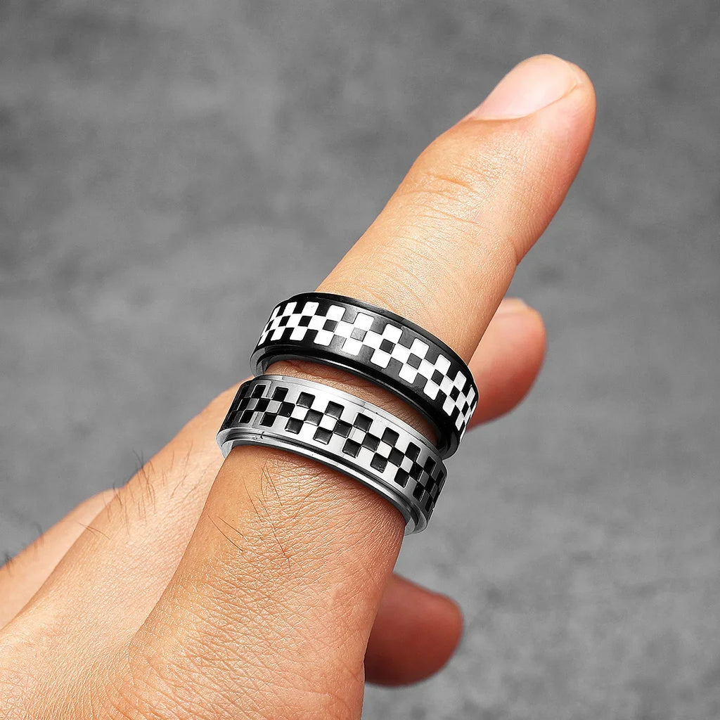 PENDRA Racing Checkerboard Spinner Steel Ring