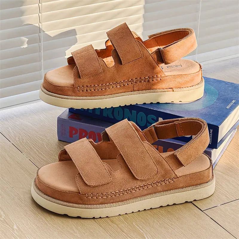 PENDRA Cowhide Non Stuffy Sandals