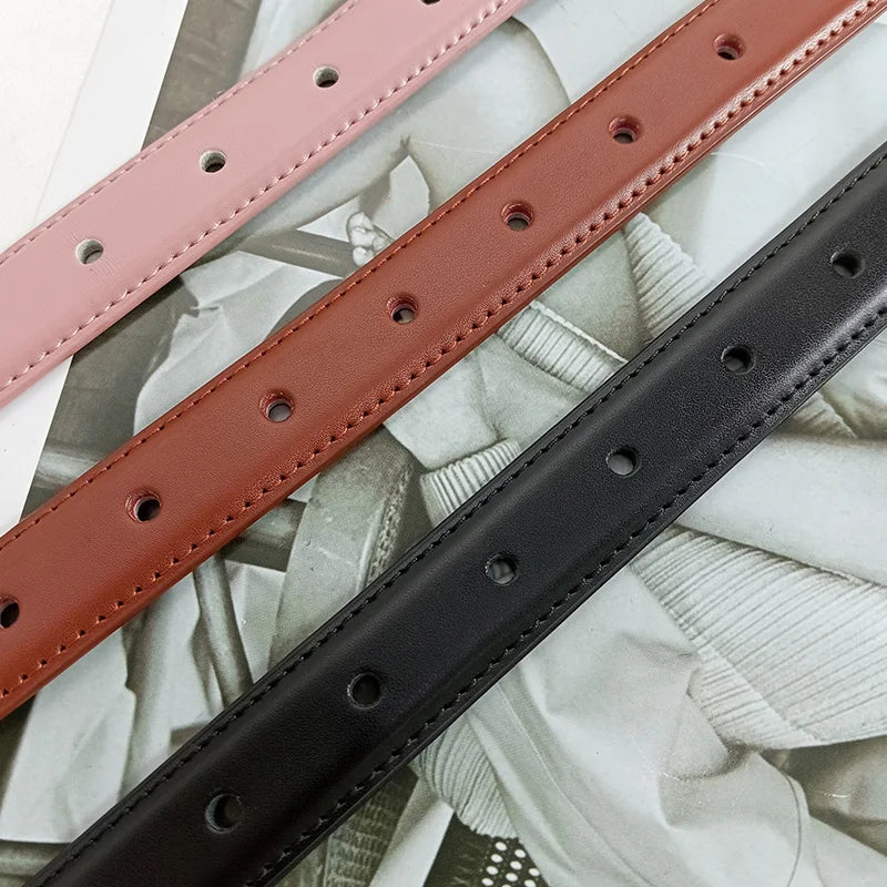 Real Cowhide Leather Belt For Women Punk Decoration Casual Pants Jeans Wide Clothes Waist Belt Retro Fashion Women's Waistband