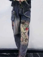 PENDRA Willow Rivet Diamond Pocket Jeans