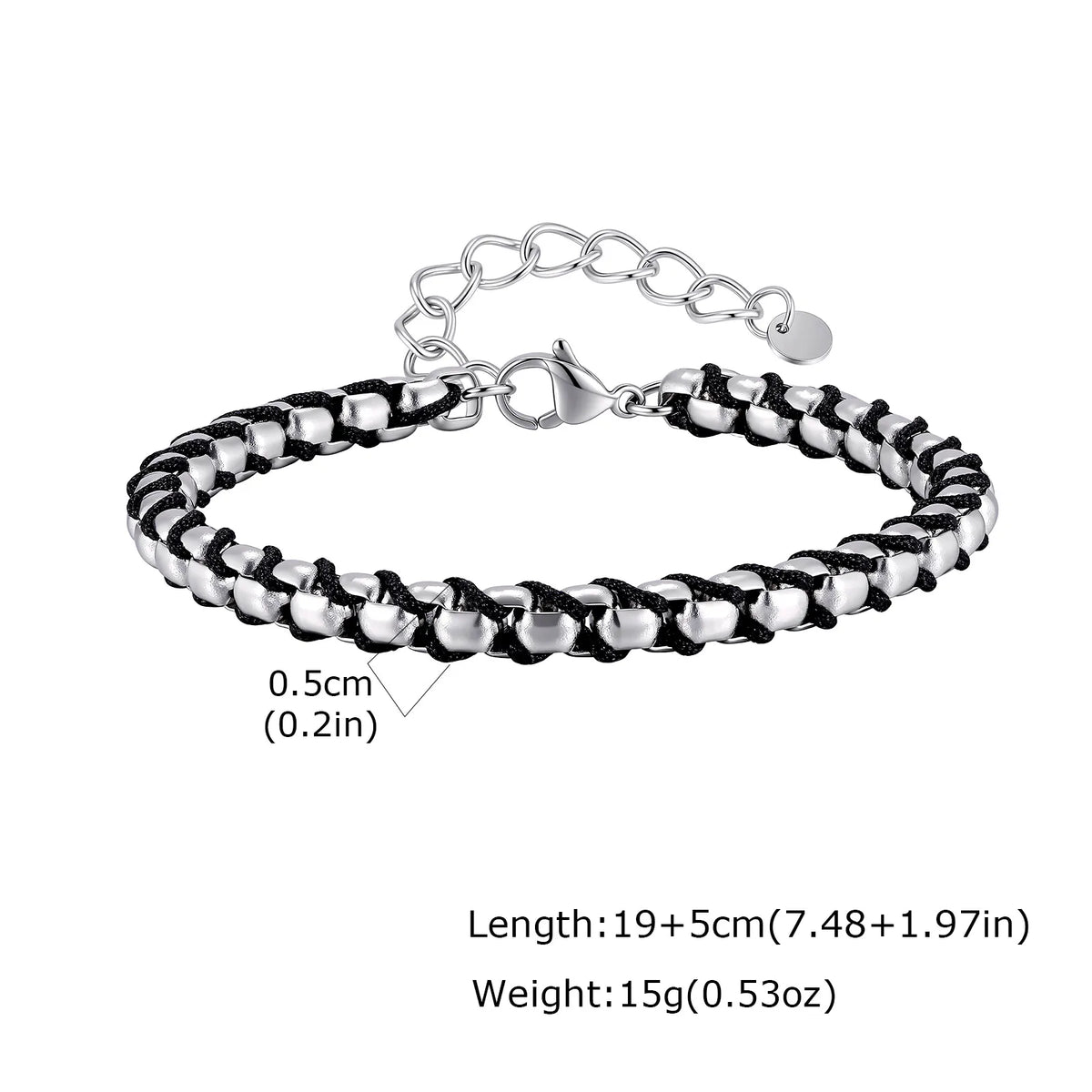 PENDRA Black Silver Bracelet