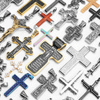 PENDRA Jesus Skull Cross Steel Necklace