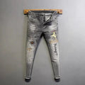 PENDRA Denim Embroidered Smoke Pants