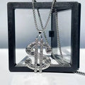 PENDRA Dollarburst Rhinestone Dollar Sign Pendant