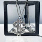 PENDRA Dollarburst Rhinestone Dollar Sign Pendant