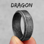 PENDRA Vikings Runes Boyfriend Steel Ring