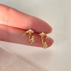 PENDRA Dolphins Sterling Silver Earrings