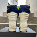 PENDRA Geobasket Noir Black Cow Leather High-Top Zip Jumbo-Lace Ankle Boots