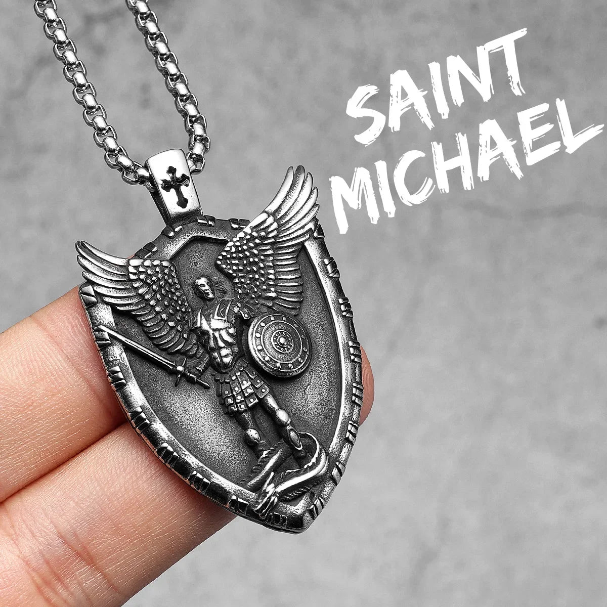 PENDRA Arch Angel St Steel Necklace